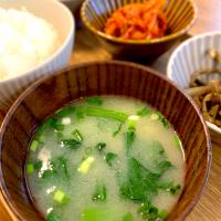 とてもシンプルに。小松菜のお味噌汁